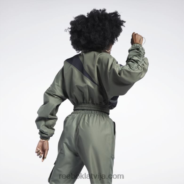 cardi b austa satīna jaka sievietes 0T464940 Reebok mednieks zaļš