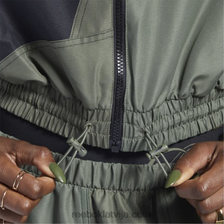 cardi b austa satīna jaka sievietes 0T464940 Reebok mednieks zaļš