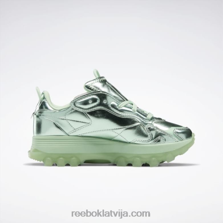 cardi b klasiskās ādas apavi - klases skola bērni 0T4641455 Reebok puspikseļu piparmētra/sudraba met