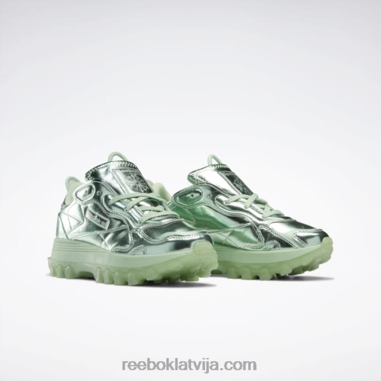 cardi b klasiskās ādas apavi - klases skola bērni 0T4641455 Reebok puspikseļu piparmētra/sudraba met