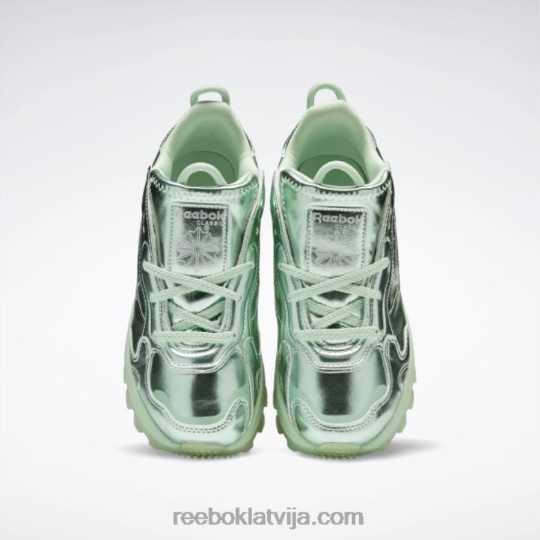 cardi b klasiskās ādas apavi - klases skola bērni 0T4641455 Reebok puspikseļu piparmētra/sudraba met