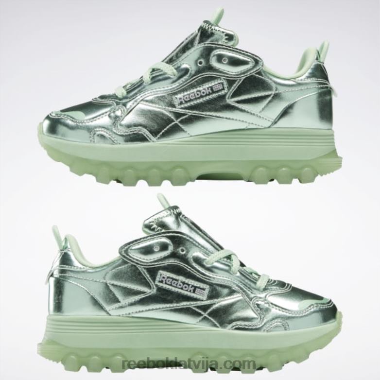 cardi b klasiskās ādas apavi - klases skola bērni 0T4641455 Reebok puspikseļu piparmētra/sudraba met