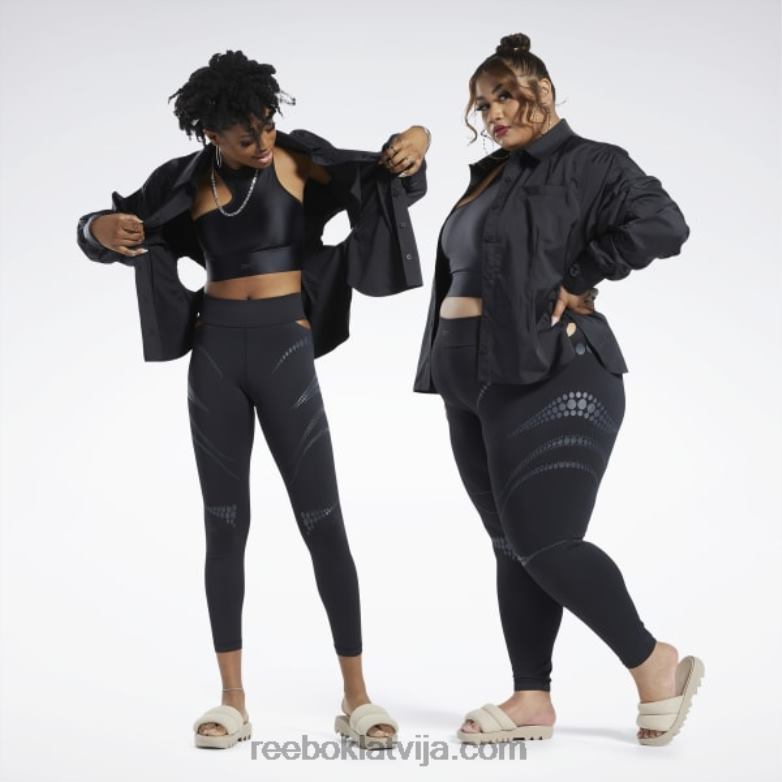 cardi b top sievietes 0T464342 Reebok melns