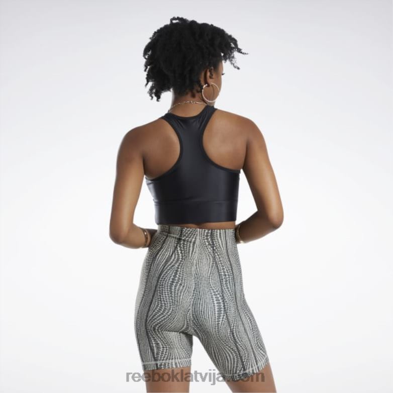 cardi b viena pleca crop tank top sievietes 0T464542 Reebok melns