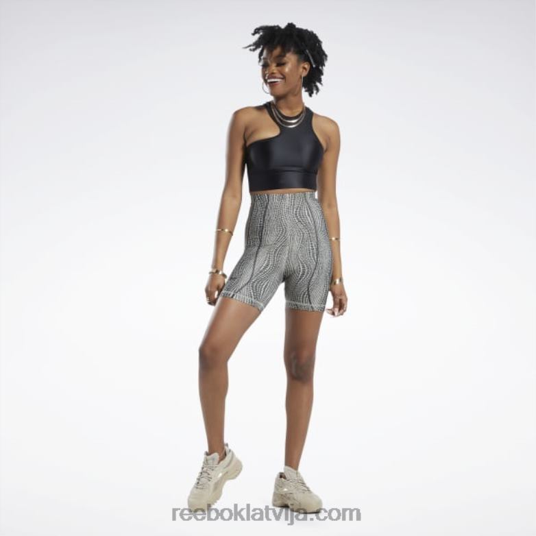 cardi b viena pleca crop tank top sievietes 0T464542 Reebok melns