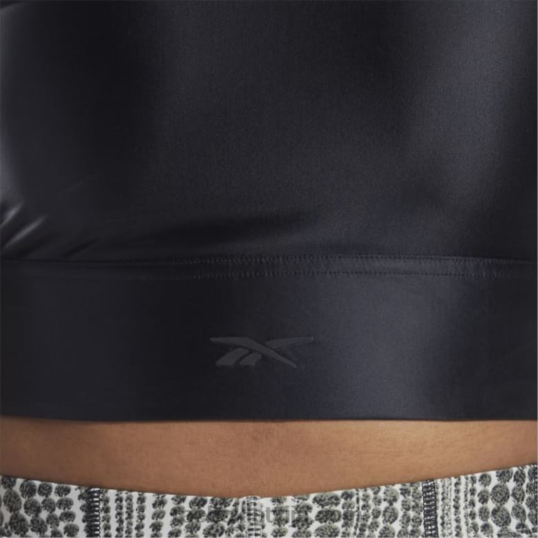 cardi b viena pleca crop tank top sievietes 0T464542 Reebok melns