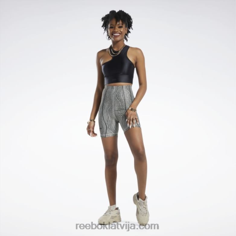 cardi b viena pleca crop tank top sievietes 0T464542 Reebok melns