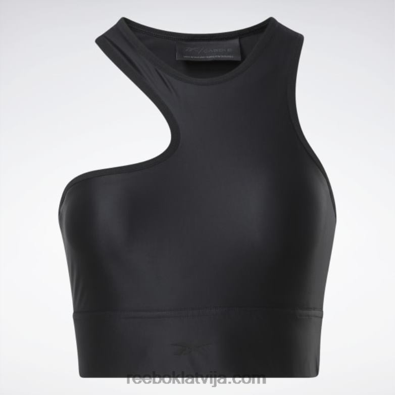 cardi b viena pleca crop tank top sievietes 0T464542 Reebok melns