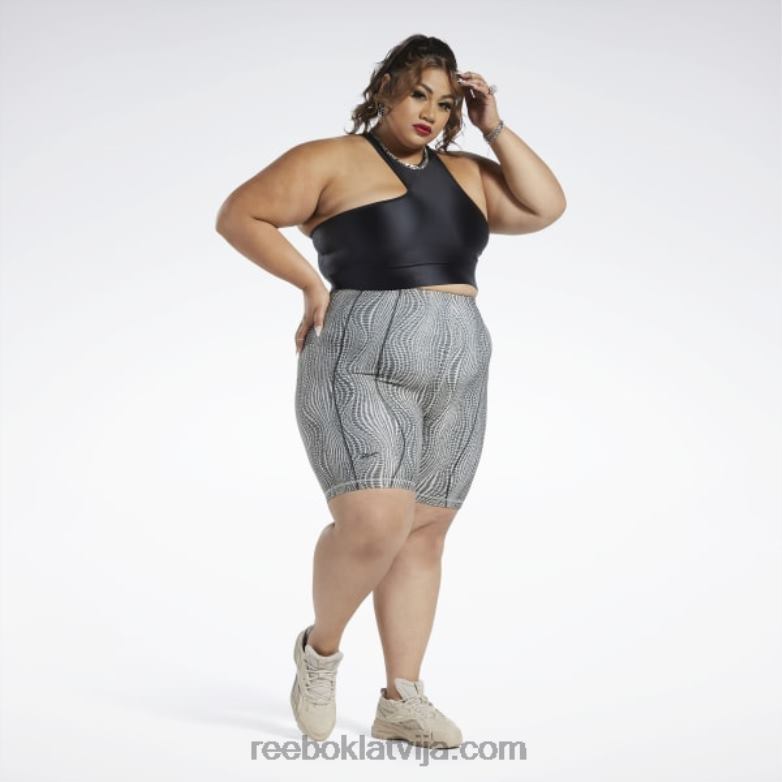 cardi b šorti ar augstu jostasvietu (plus izmēra) sievietes 0T464568 Reebok moderns bēšs