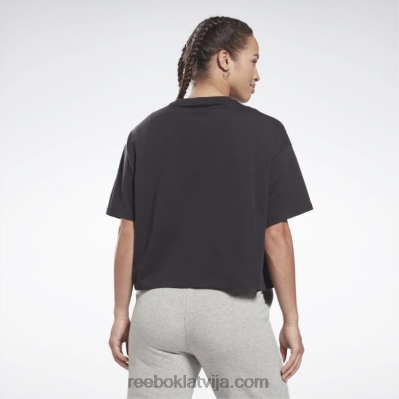 cauruļu t-krekls sievietes 0T464696 Reebok melns