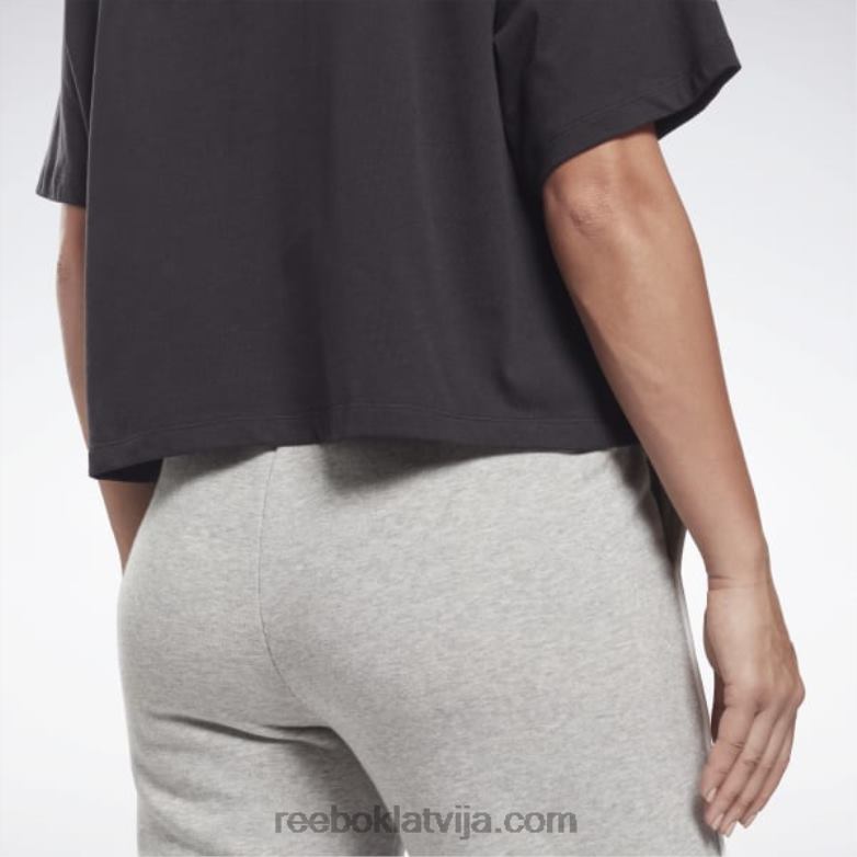 cauruļu t-krekls sievietes 0T464696 Reebok melns