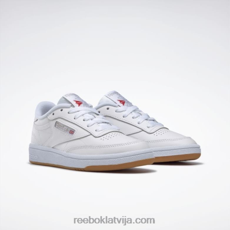 club c 85 apavi sievietes 0T46457 Reebok balts/gaiši pelēks/gumija