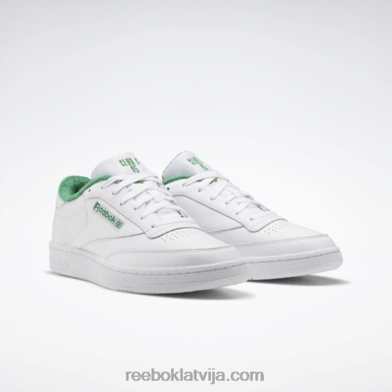 club c 85 apavi0T464784 Reebok ftwr white/glen green/solar acid yellow