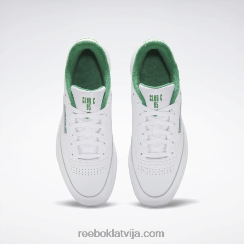 club c 85 apavi0T464784 Reebok ftwr white/glen green/solar acid yellow