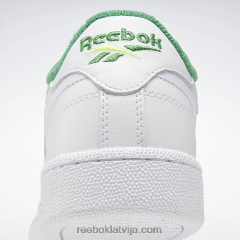 club c 85 apavi0T464784 Reebok ftwr white/glen green/solar acid yellow