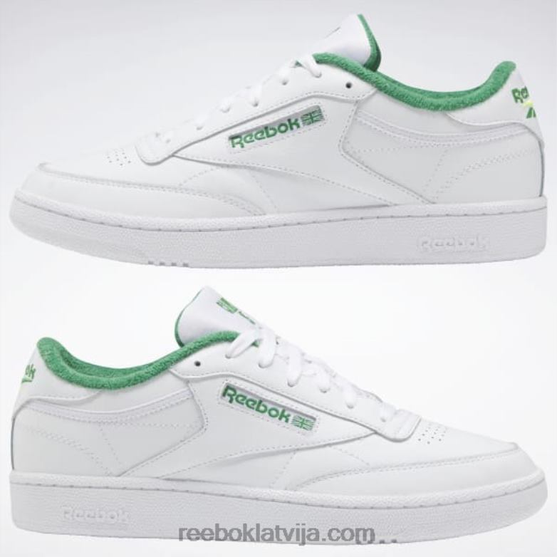 club c 85 apavi0T464784 Reebok ftwr white/glen green/solar acid yellow