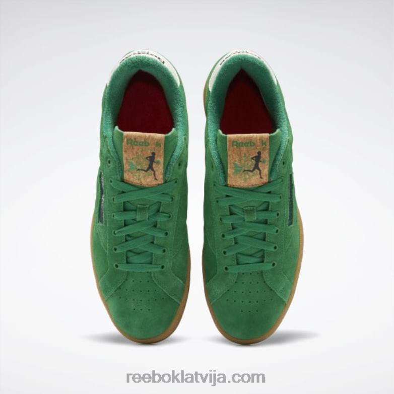 club c 85 pamatu apavi0T464334 Reebok glen green/vector red/reebok gumijas gumija-04