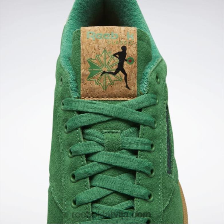 club c 85 pamatu apavi0T464334 Reebok glen green/vector red/reebok gumijas gumija-04