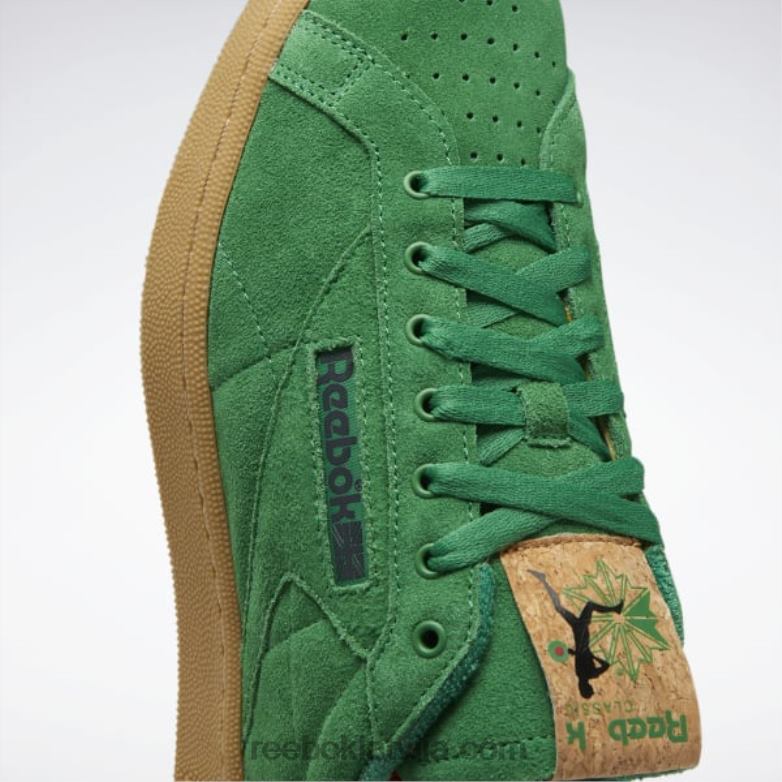 club c 85 pamatu apavi0T464334 Reebok glen green/vector red/reebok gumijas gumija-04