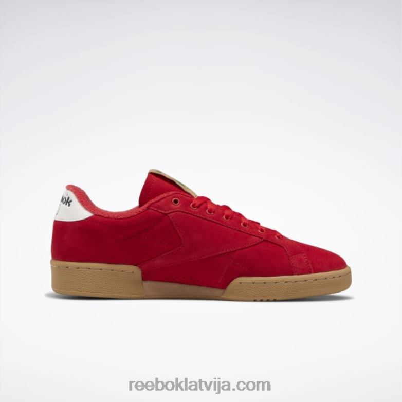 club c 85 pamatu apavi0T464463 Reebok vektors sarkans/glen zaļš/reebok gumijas gumija-04