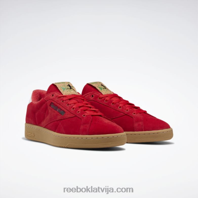 club c 85 pamatu apavi0T464463 Reebok vektors sarkans/glen zaļš/reebok gumijas gumija-04