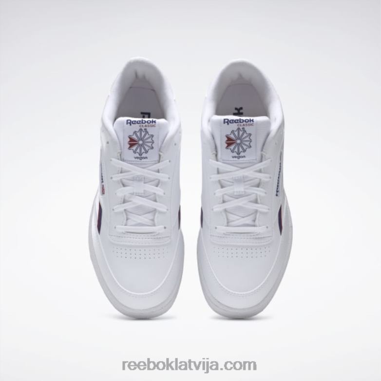 club c 85 vegānu apavi vīriešiem 0T4641215 Reebok ftwr balts/klasisks kobalts/klasisks bordo