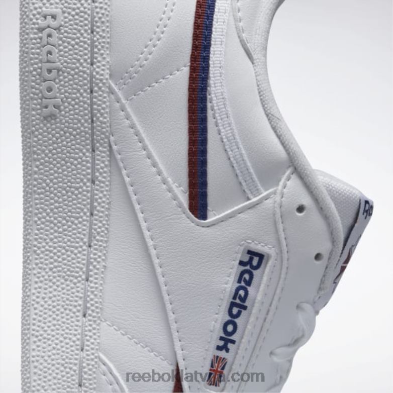 club c 85 vegānu apavi vīriešiem 0T4641215 Reebok ftwr balts/klasisks kobalts/klasisks bordo