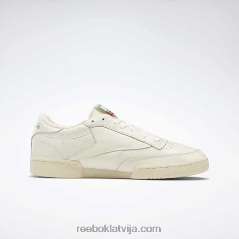 club c 85 vintage apavi0T46411 Reebok krīts/papīrbalts/glenzaļš