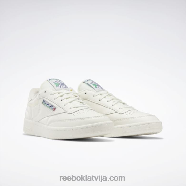 club c 85 vintage apavi0T464274 Reebok krīts/klasiskais kobalts/glenzaļais