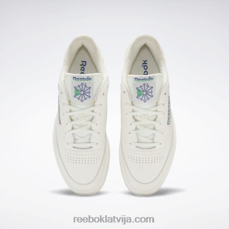 club c 85 vintage apavi0T464274 Reebok krīts/klasiskais kobalts/glenzaļais