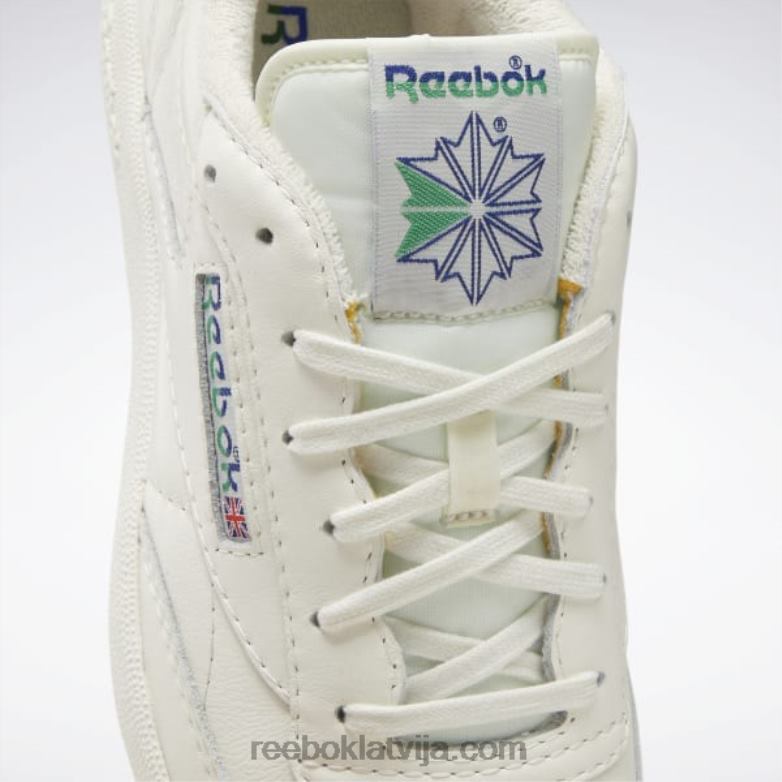 club c 85 vintage apavi0T464274 Reebok krīts/klasiskais kobalts/glenzaļais