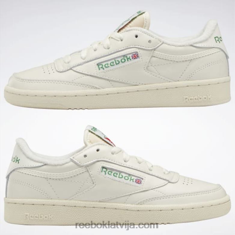 club c 85 vintage sieviešu apavi0T4642 Reebok krīts/alabastrs/glenzaļš