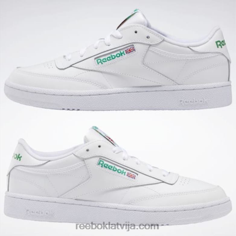 club c 85 vīriešu apavi0T4641031 Reebok balts/zaļš