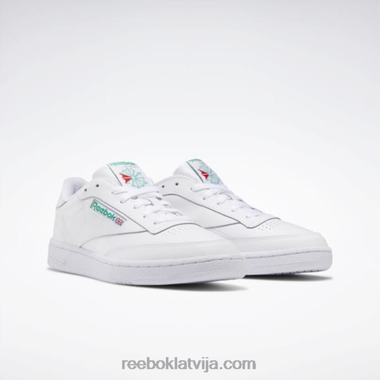 club c 85 vīriešu apavi0T4641031 Reebok balts/zaļš