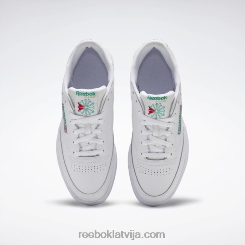 club c 85 vīriešu apavi0T4641031 Reebok balts/zaļš