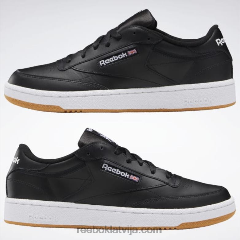 club c 85 vīriešu apavi0T4641152 Reebok melns/balts/gumija