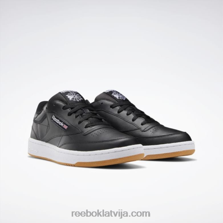 club c 85 vīriešu apavi0T4641152 Reebok melns/balts/gumija