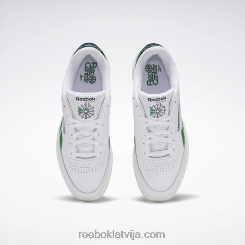 club c atriebības kurpes0T464198 Reebok ftwr white/glen green/vector navy