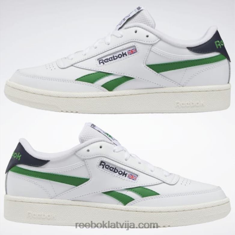 club c atriebības kurpes0T464198 Reebok ftwr white/glen green/vector navy
