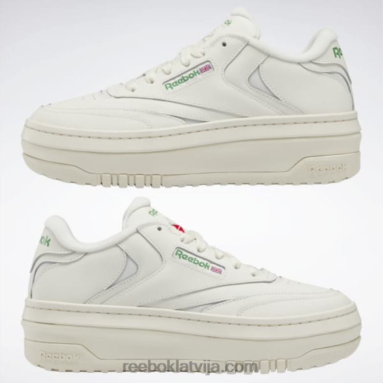 club c extra sieviešu apavi0T4643 Reebok krīta/glenzaļa