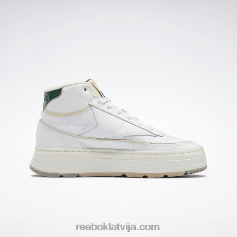 club c geo mid sieviešu apavi0T46461 Reebok ftwr balts/krīts/tumši zaļš