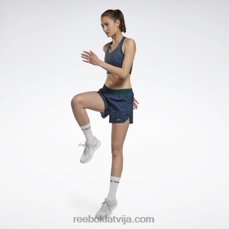 darbojas apdrukāti šorti sievietes 0T464596 Reebok mežs zaļš