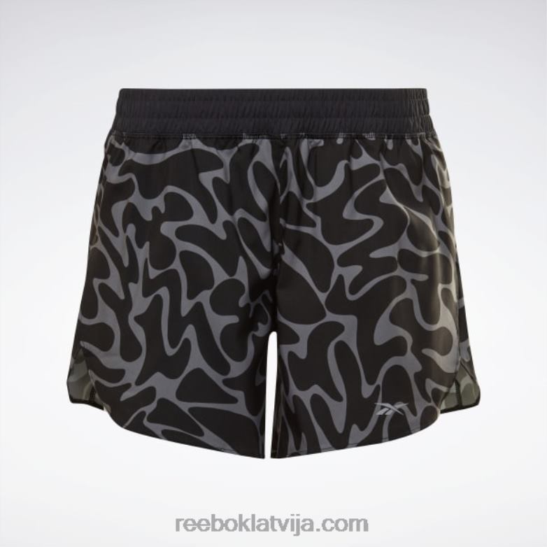 darbojas apdrukāti šorti sievietes 0T464948 Reebok melns