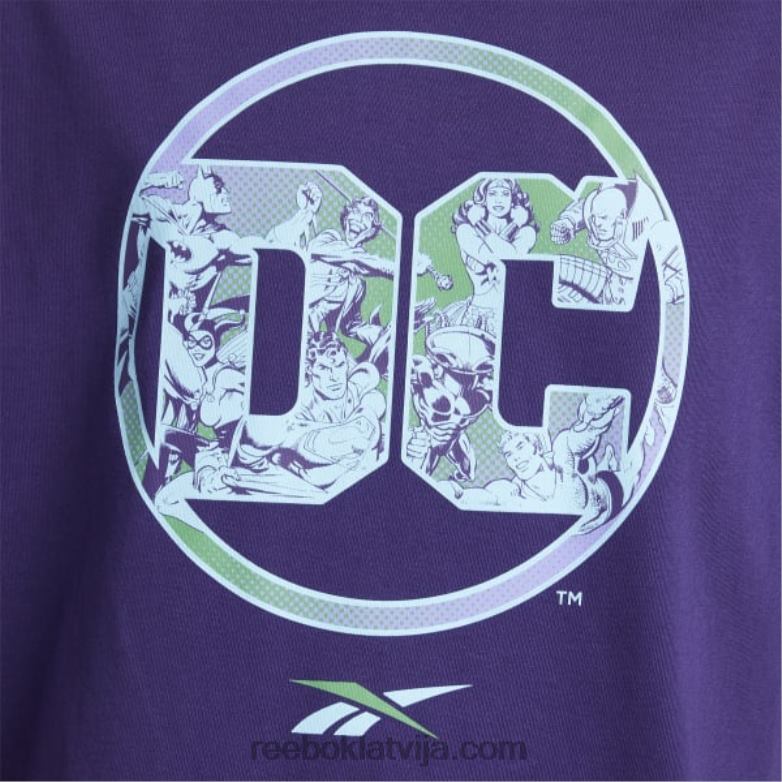 dc x logo t-krekls0T464409 Reebok tumša orhideja