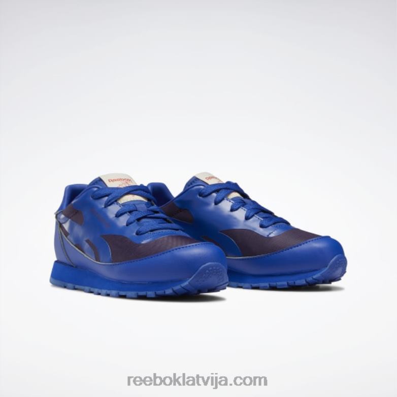 dzīvnieku observatorija klasiskās ādas apavi - pirmsskolas bērni 0T4641395 Reebok kobalta/violetas prasmes/saules skābe dzeltena