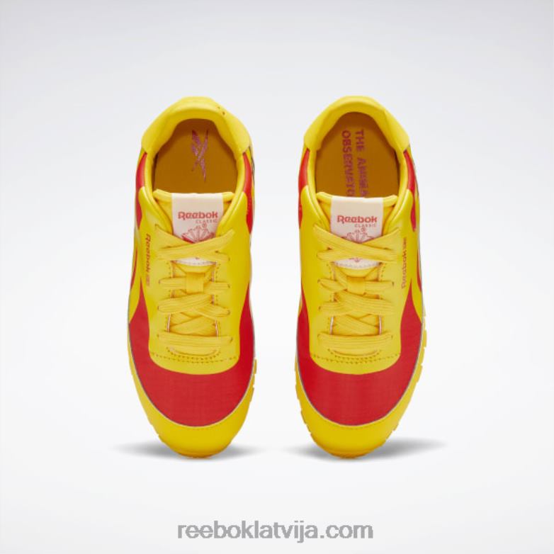 dzīvnieku observatorija klasiskās ādas apavi - pirmsskolas bērni 0T4641407 Reebok vienmēr dzeltens/sacīkšu sarkans