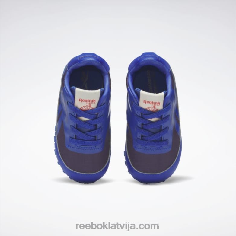 dzīvnieku observatorija klasiskās ādas kurpes - toddler bērni 0T4641406 Reebok kobalta/violetas prasmes/saules skābe dzeltena