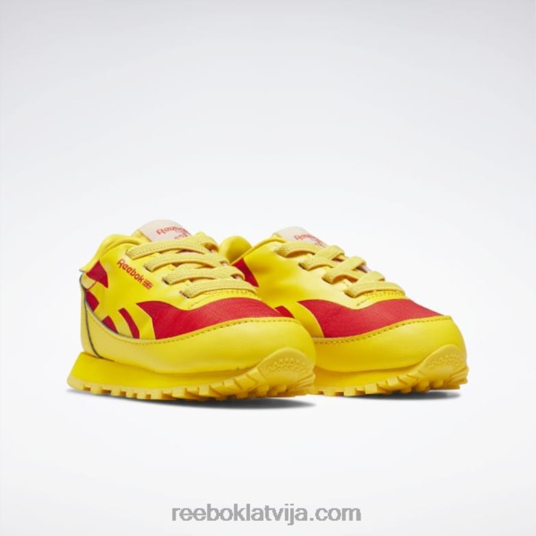 dzīvnieku observatorija klasiskās ādas kurpes - toddler bērni 0T4641430 Reebok vienmēr dzeltens/sacīkšu sarkans