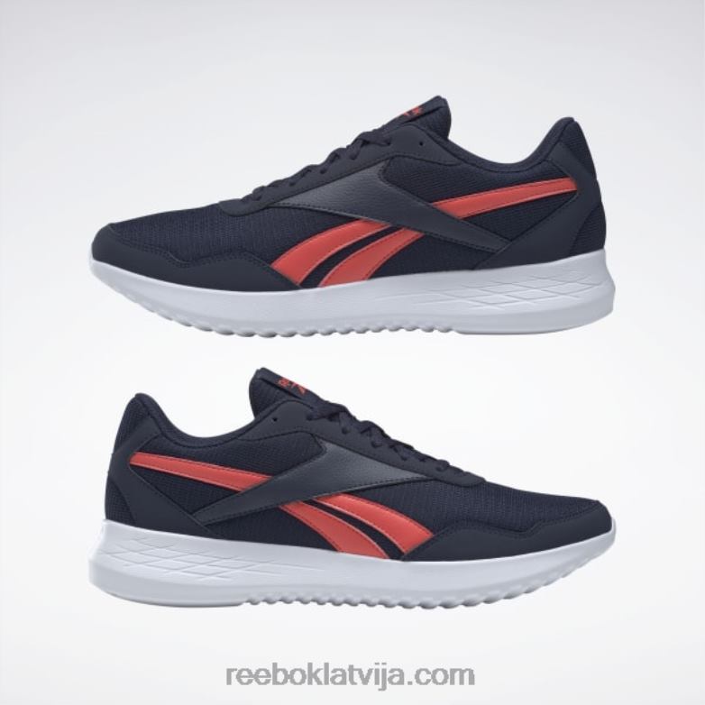 energen lite vīriešu skriešanas apavi0T4641084 Reebok vektors navy/semi orange flare/ftwr balts