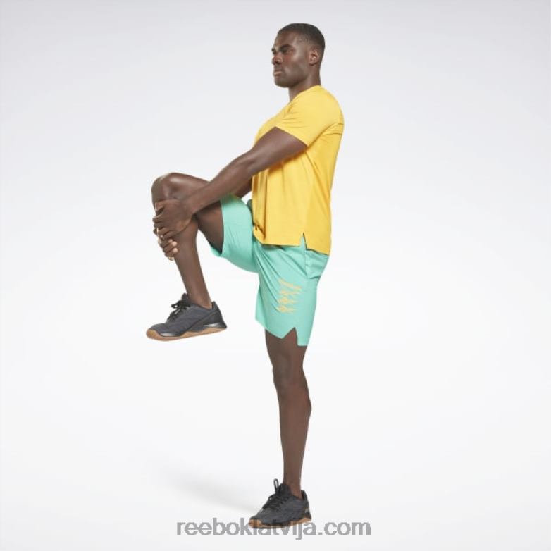 episki viegli grafiski šorti vīriešiem 0T4641349 Reebok nākotnes zilganzaļa